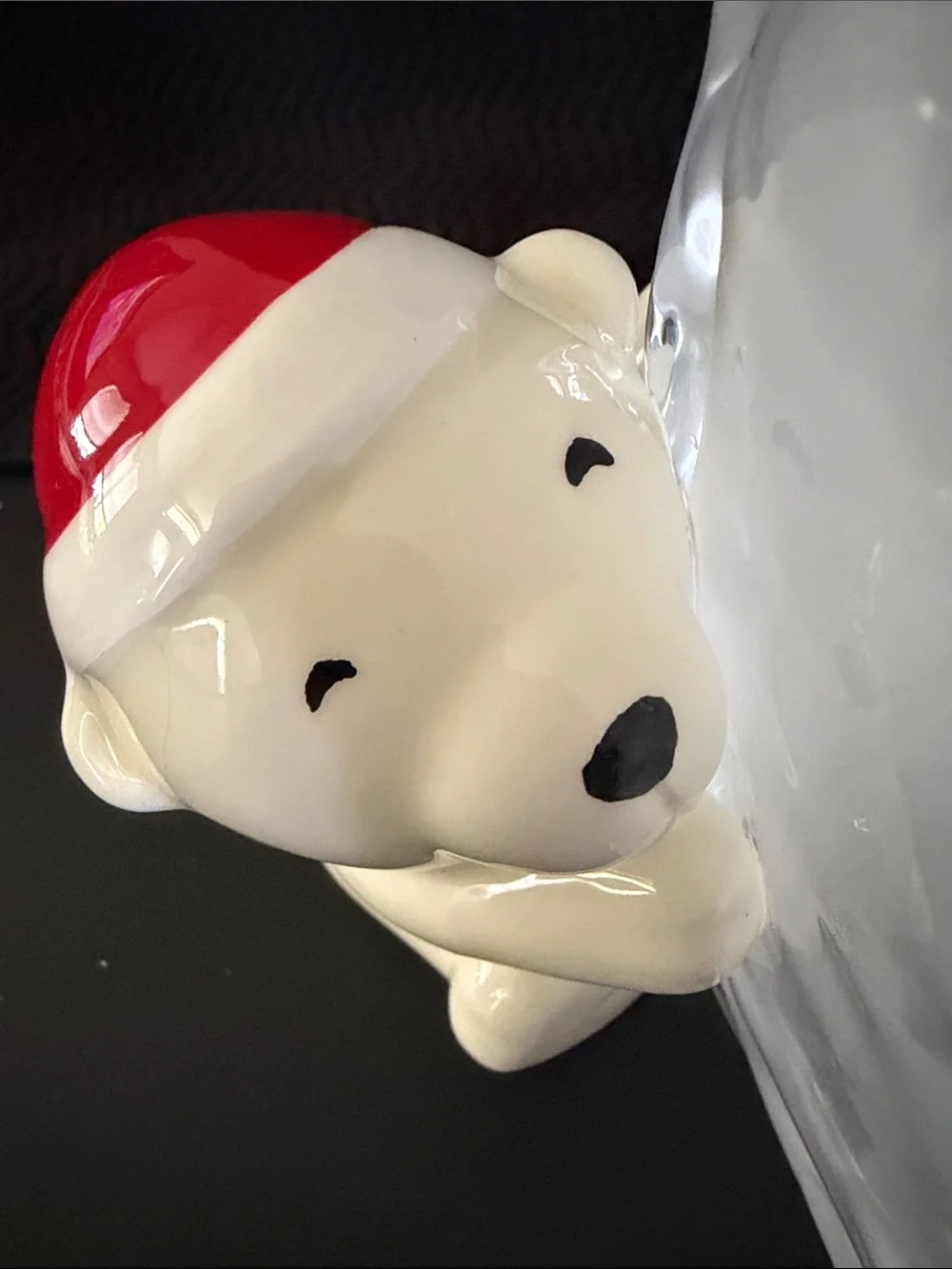 Teleflora “Send A Hug” Ceramic Polar Bear Cube Planter with Frosted Glass